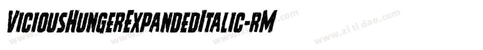 ViciousHungerExpandedItalic-rMZp字体转换