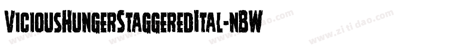 ViciousHungerStaggeredItal-nBWM字体转换