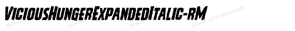 ViciousHungerExpandedItalic-rMZp字体转换