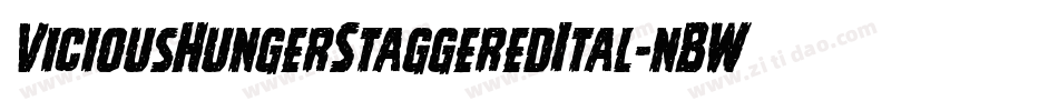 ViciousHungerStaggeredItal-nBWM字体转换