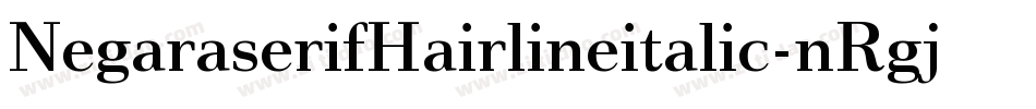 NegaraserifHairlineitalic-nRgjJ字体转换