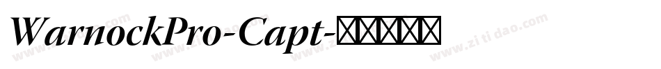WarnockPro-Capt字体转换