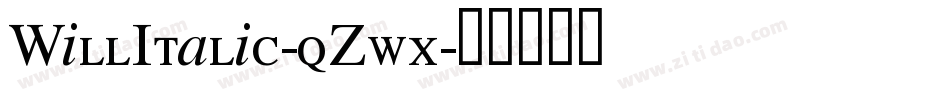 WillItalic-qZwx字体转换
