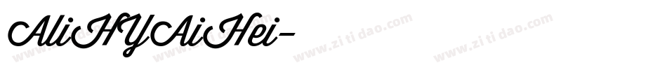 AliHYAiHei字体转换