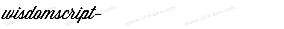 wisdomscript字体转换