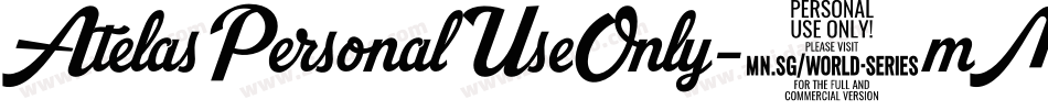 AtelasPersonalUseOnly-7mMA字体转换