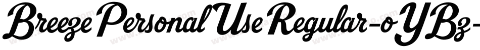 BreezePersonalUseRegular-oYBz字体转换