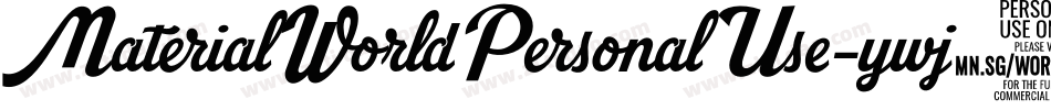 MaterialWorldPersonalUse-ywj1d字体转换