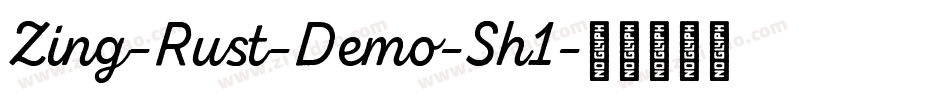 Zing-Rust-Demo-Sh1字体转换