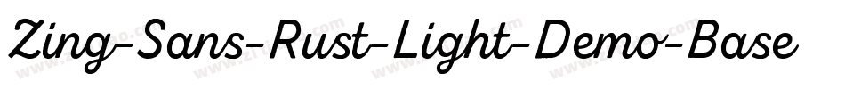 Zing-Sans-Rust-Light-Demo-Base字体转换
