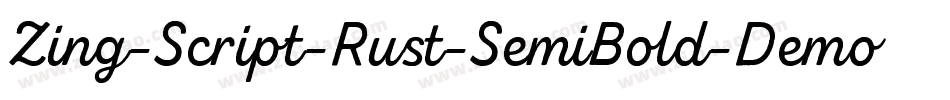 Zing-Script-Rust-SemiBold-Demo-Base字体转换