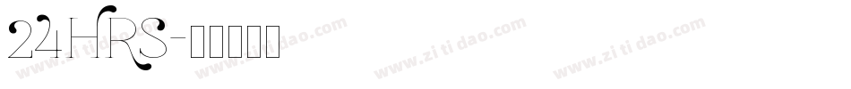 24HRS字体转换