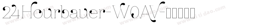 24Hourbauer-W0AV字体转换