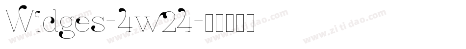 Widges-4w24字体转换
