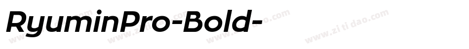 RyuminPro-Bold字体转换