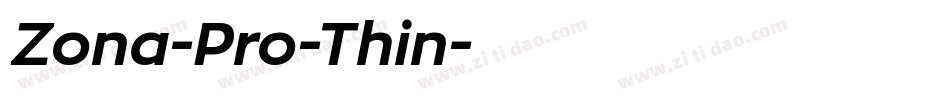 Zona-Pro-Thin字体转换