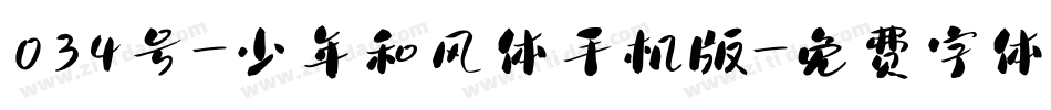 034号-少年和风体手机版字体转换