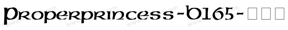 Properprincess-B165字体转换