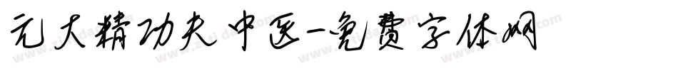 元大精功夫中医字体转换