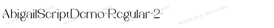 AbigailScriptDemo-Regular-2字体转换