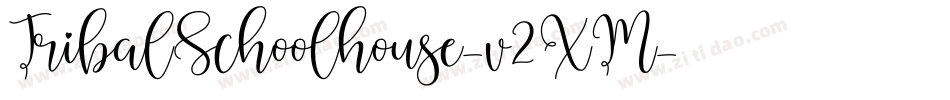 TribalSchoolhouse-v2XM字体转换