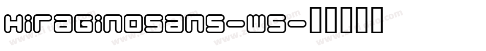 Hiraginosans-W5字体转换