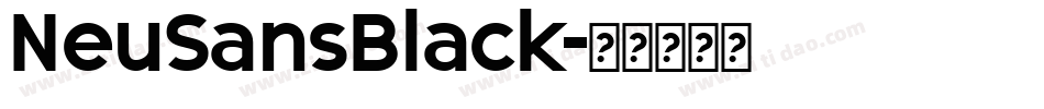 NeuSansBlack字体转换