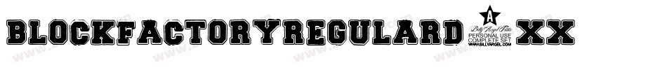 BlockFactoryRegular-d1XX字体转换