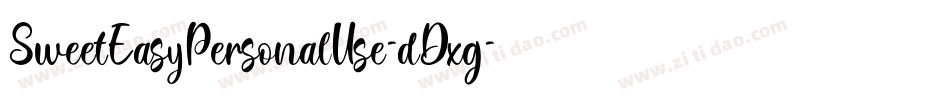 SweetEasyPersonalUse-dDxg字体转换