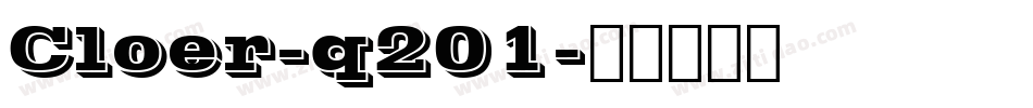 Cloer-q201字体转换