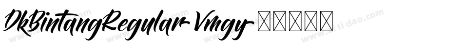 DkBintangRegular-Vmgy字体转换