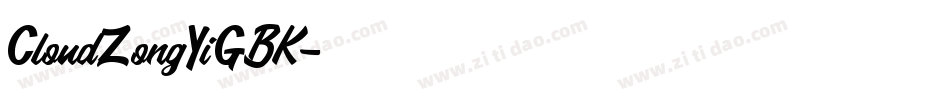 CloudZongYiGBK字体转换