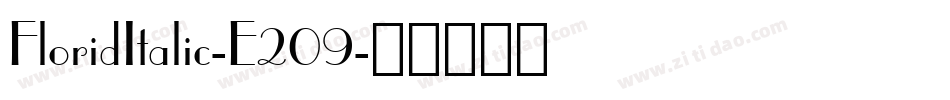 FloridItalic-E209字体转换