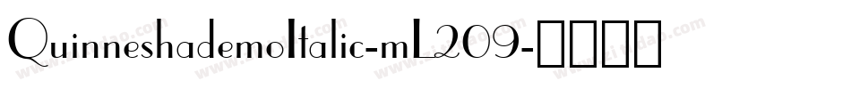 QuinneshademoItalic-mL209字体转换