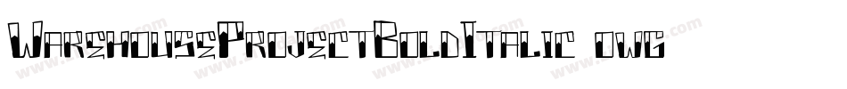 WarehouseProjectBoldItalic-owgrz字体转换