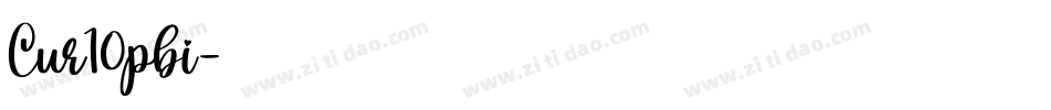 Cur10pbi字体转换
