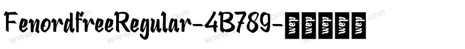 FenordfreeRegular-4B789字体转换