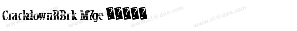 CrackdownRBrk-M7ge字体转换