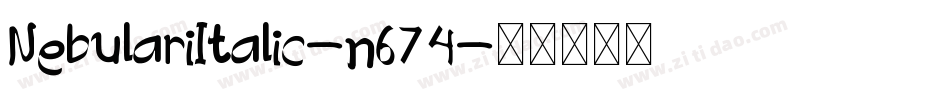 NebulariItalic-n674字体转换
