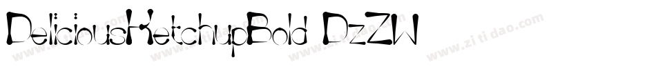 DeliciousKetchupBold-DzZW字体转换