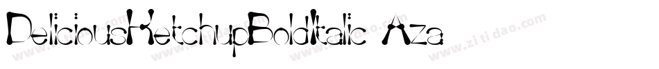 DeliciousKetchupBoldItalic-AzaL字体转换