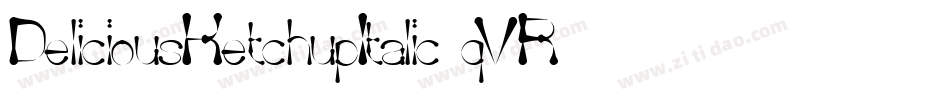 DeliciousKetchupItalic-qVR2字体转换