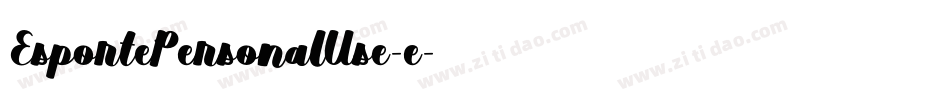 EsportePersonalUse-e字体转换