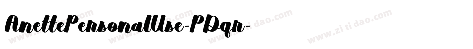 AnettePersonalUse-PDqr字体转换