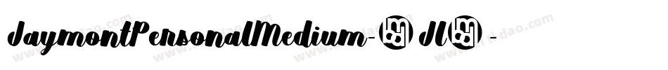 JaymontPersonalMedium-9Jl0字体转换