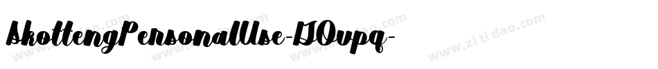SkottengPersonalUse-GOvpq字体转换