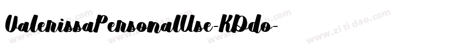 ValerissaPersonalUse-KDdo字体转换