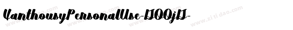 XanthousyPersonalUse-GOOjG字体转换