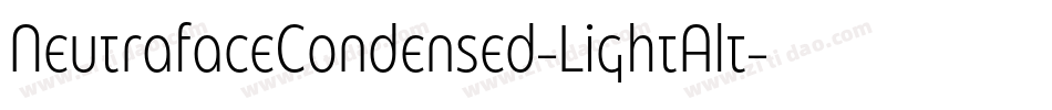 NeutrafaceCondensed-LightAlt字体转换