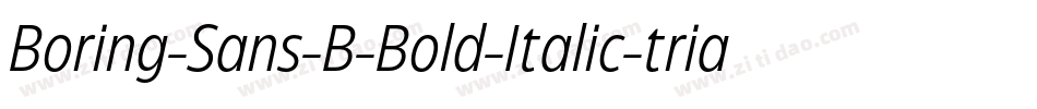 Boring-Sans-B-Bold-Italic-trial字体转换